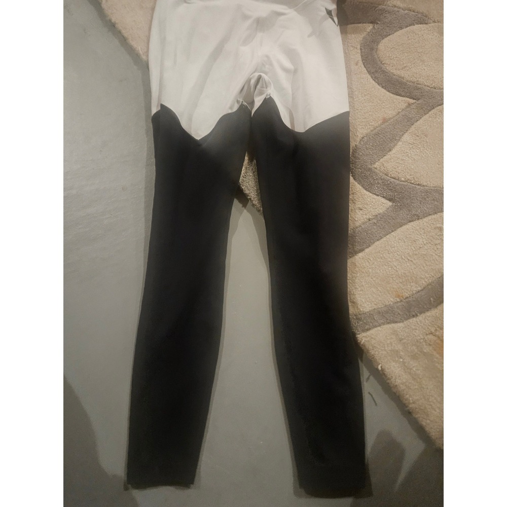 Firm Abs Womens High Waisted Colorblock Leggings Black White Gym Yoga Size M